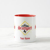 Stuttgart City Germany Retro Skyline  Mok (Midden)