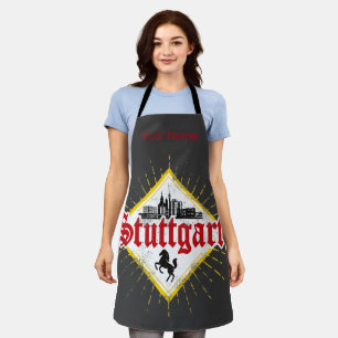Stuttgart City Germany Retro Skyline  Schort