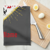 Stuttgart City Germany Retro Skyline Theedoek (Quarter Fold)