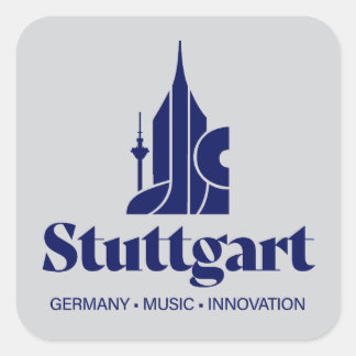 Stuttgart Duitsland Europa Vierkante Sticker