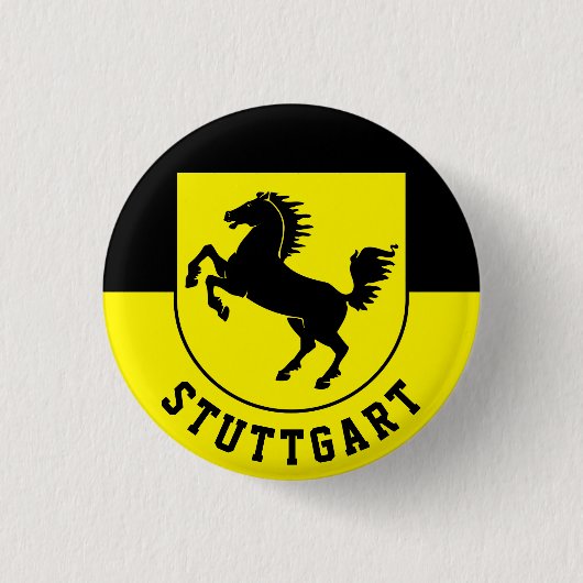 Stuttgart Flag (Duitsland) Ronde Button 3,2 Cm (Voorkant)