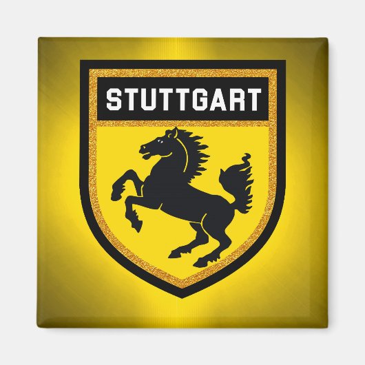 Stuttgart Flag Magneet (Voorkant)