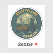 Stuttgart Germany City Art Sticker (Vel)