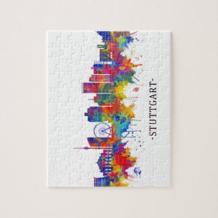 Stuttgart Germany Skyline Legpuzzel