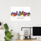 Stuttgart Germany Skyline Poster (Thuiskantoor)