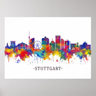 Stuttgart Germany Skyline Poster