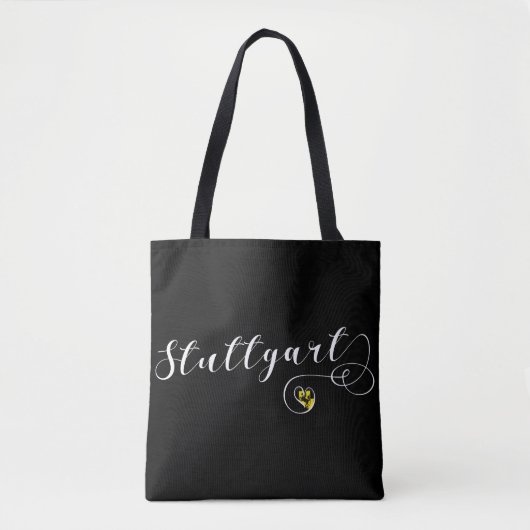 Stuttgart Heart Grocery Bag, Duitsland Tote Bag (Voorkant)