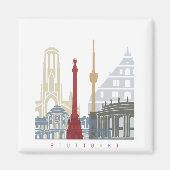 Stuttgart skyline poster magneet (Voorkant)