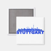 Stuttgart Stadt Skyline - Magnet Magneet (Voorkant / Achterkant)
