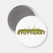 Stuttgart Stadt Skyline - Magnet Magneet (Voorkant / Achterkant)