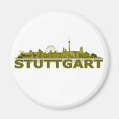 Stuttgart Stadt Skyline - Magnet Magneet (Voorkant)