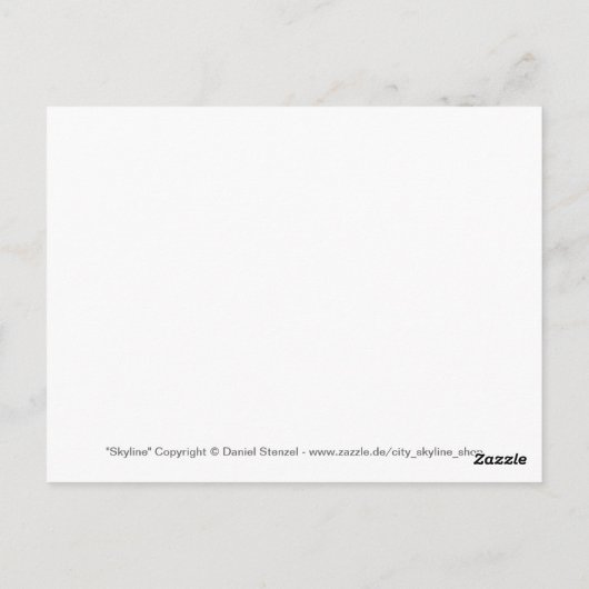 Stuttgart Stadt Skyline - Postkarte Briefkaart (Achterkant)