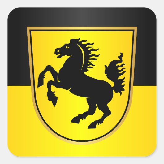 Stuttgart Vierkante Sticker (Voorkant)