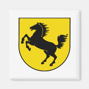 Stuttgart vlag stad Duitsland symbool embleem paar Magneet