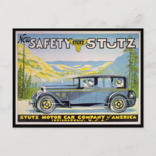  Stutz auto advertentie, Indianapolis Briefkaart