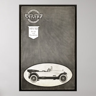  Stutz Car Ad vanaf 1919 Poster