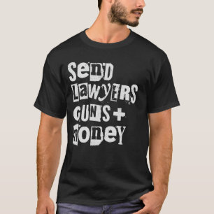 Stuur advocaten, geweren en geld cadeau t-shirt