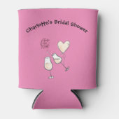 Stuur de bruid een drankje met aangepaste QR-code  Blikjeskoeler (Voorkant)