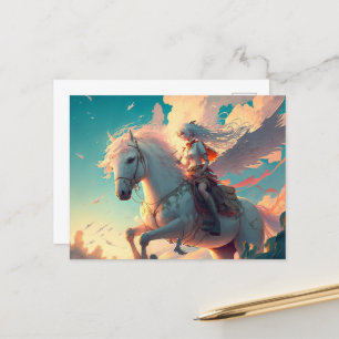 Stuur een Magisch Bericht met Eenhoringansichtkaar Briefkaart
