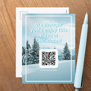 Stuur een video met QR-code op een kerstkaart Briefkaart
