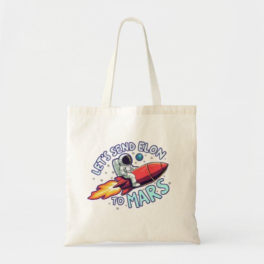 Stuur Elon naar Mars Canvas tas (Voorkant)