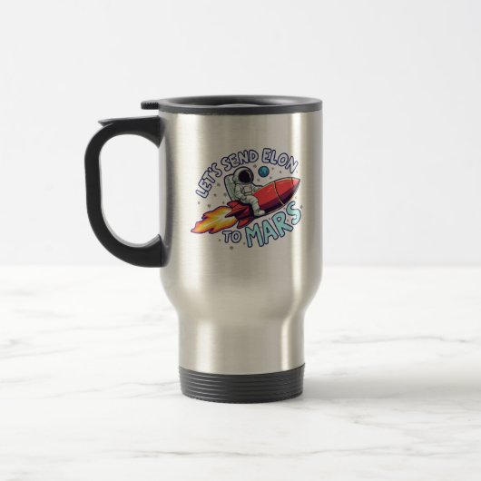 Stuur Elon naar Mars Mok (Links)
