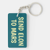 Stuur Elon naar Mars Sleutelhanger (achterkant)