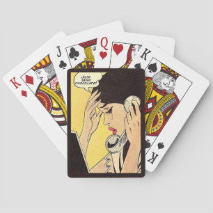 Stuur gewoon Chocolate comic art Pokerkaarten