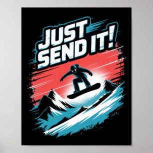 Stuur het gewoon! snowboarden poster