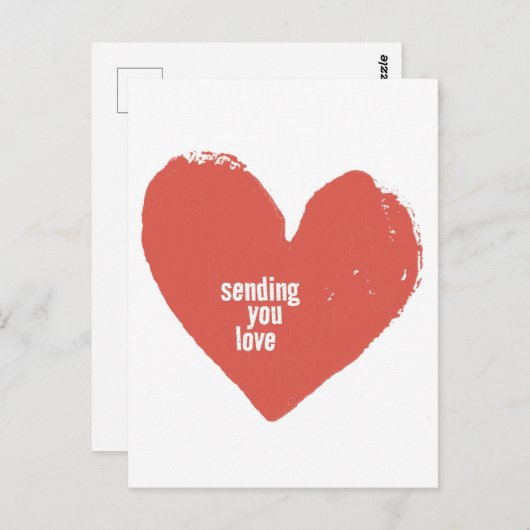 Stuur je liefde Briefkaart (Voorkant / Achterkant)