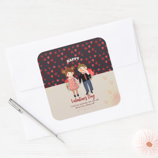 Stuur je veel liefde Valentijn Sticker (Envelop)