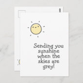 Stuur je zonneschijn! Beterschap Briefkaart (Voorkant / Achterkant)