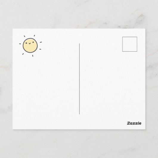 Stuur je zonneschijn! Beterschap Briefkaart (Achterkant)