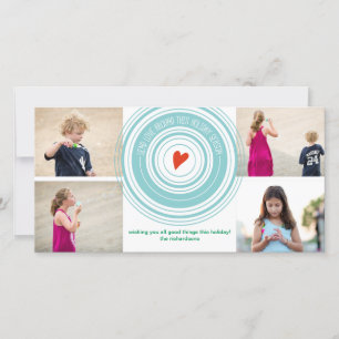 Stuur Liefde Rond x4 Feestdagenkaart