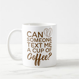 Stuur me een kop koffie Modern Line Art koffie