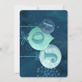 Stuur vreugde met deze blauwe tonaal Holiday kaart