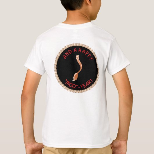 STUUR WENST U EEN "MOO" ~ EY KERSTMIS Y'ALL! T-SHIRT (Achterkant)