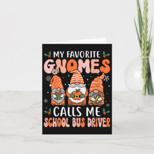 Stuurder schoolbus Funny Christmas kabouters Bus r Kaart