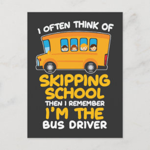Stuurgroep schoolbus Humor Gift Bus Drivers Comedi Briefkaart