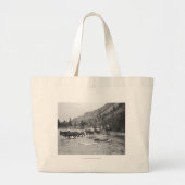 Stuurgroepmodules over een rivier grote tote bag (Voorkant)