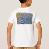 Stuurinrichting voor vrachtwagenchauffeur t-shirt (Achterkant)