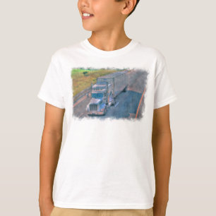 Stuurinrichting voor vrachtwagenchauffeur t-shirt