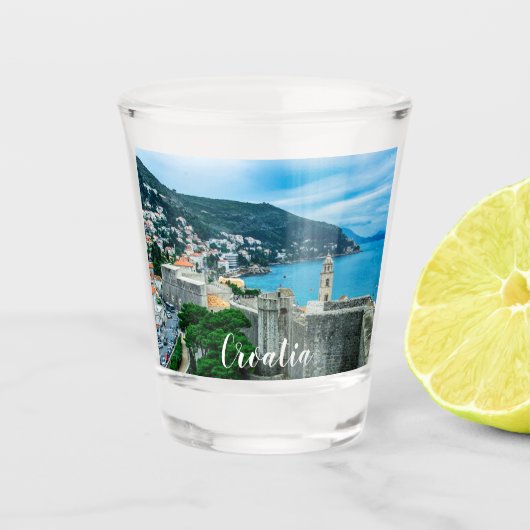 Stuurmuur van Dubrovnik Shot Glas (Voorkant)