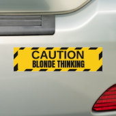 Stuurprogramma Attentie Blonde Bumpersticker (Op auto)