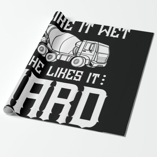 Stuurprogramma betonafwerker cadeaupapier (Uitgerold)