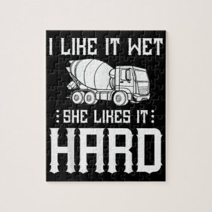 Stuurprogramma betonafwerker legpuzzel