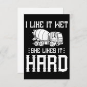 Stuurprogramma betonafwerker notitiekaartje (Voorkant / Achterkant)