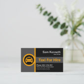 Stuurprogramma Creative Column Stripe Yellow Taxi Visitekaartje (Staand voorkant)