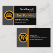 Stuurprogramma Creative Column Stripe Yellow Taxi Visitekaartje (Voorkant / Achterkant)