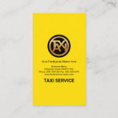 Stuurprogramma Creative Vertical Yellow TAXI Signa Visitekaartje (Achterkant)